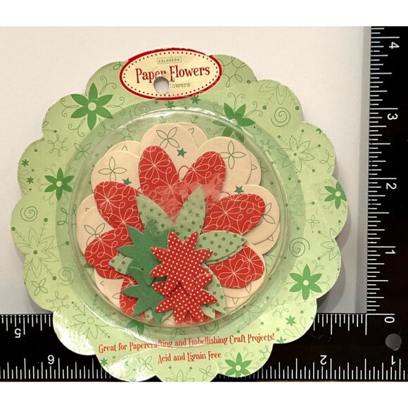 Colorbok Paper Flowers For Crafting Projects Very Merry Flowers 54225 Holiday - Picture 1 of 3